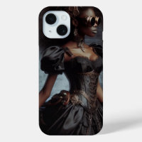 Steampunk Vintage Victorian Lady Black Raven