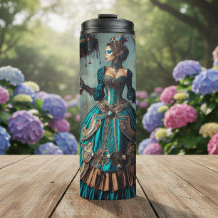 Steampunk Vintage Victorian Lady Circus Performer  Thermal Tumbler