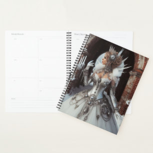 Steampunk Vintage Victorian Lady Ice Queen Planner