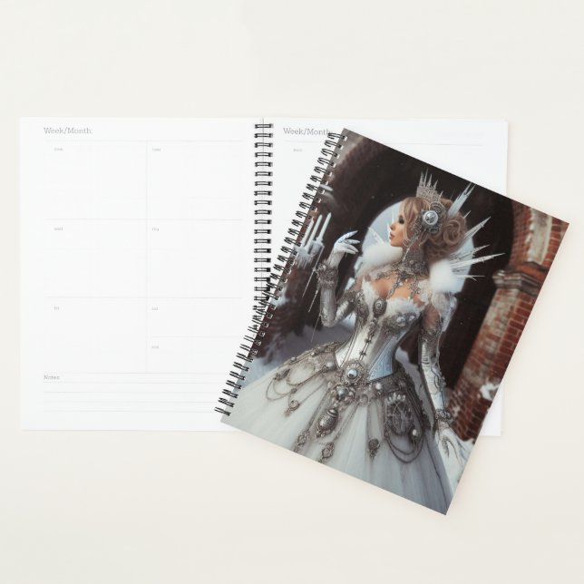 Steampunk Vintage Victorian Lady Ice Queen Planner (Display)