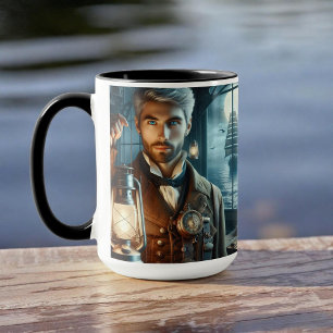 Steampunk Vintage Victorian Lighthouse Keeper Mug