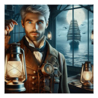 Steampunk Vintage Victorian Lighthouse Keeper