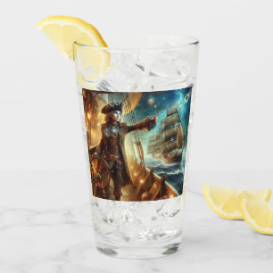 Steampunk Vintage Victorian Ocean Space Pirate Glass