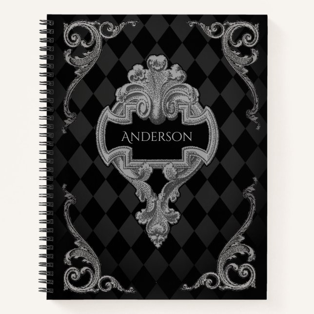 Steampunk Vintage Victorian Personalised  Notebook (Front)