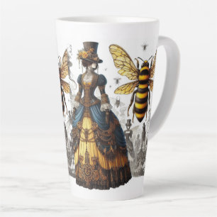 Steampunk Vintage Victorian Queen Bee Gown Latte Mug