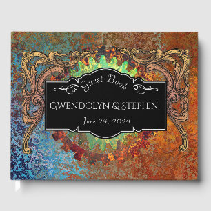 Steampunk Vintage Wedding Personalised Guest Book