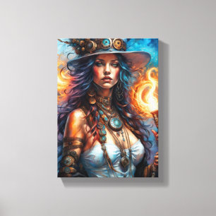 Steampunk Voodoo Queen 1 Canvas Print