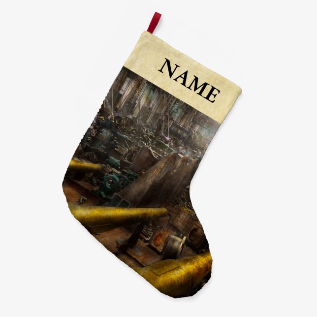 STEAMPUNK - War - We are ready Large Christmas Stocking (Front (Hanging))