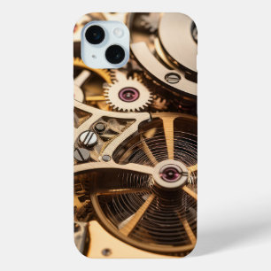 Steampunk watch inner workings iPhone 15 mini case
