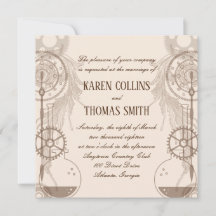 Steampunk Wedding Invitation