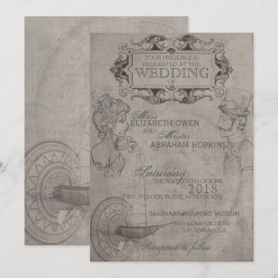 Steampunk Wedding Invitation
