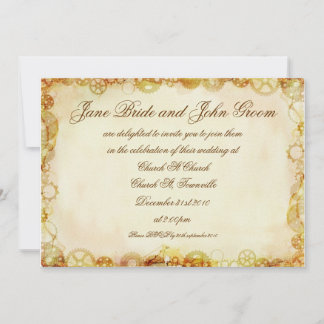 Steampunk Wedding, invitation