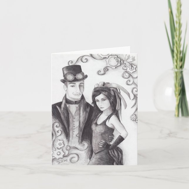 Steampunk Wedding - Notecard (Front)