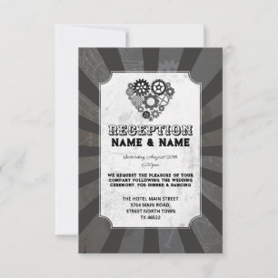 Steampunk Wedding Reception Steampunk Wedding Invitation