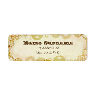 Steampunk Wedding, return address labels