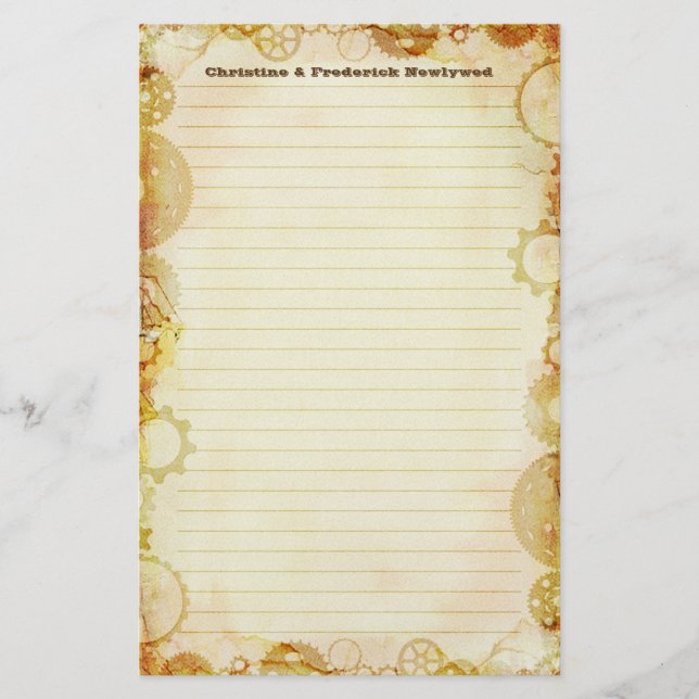 Steampunk Wedding, stationery (Front)