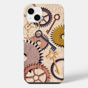 Steampunk Wheels, Gears, Keys, Old Map Oil Paint iPhone 14 Plus Case