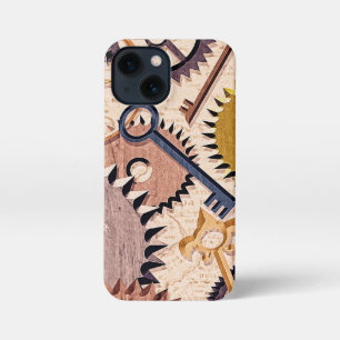 Steampunk Wheels, Gears, Keys, Old Map Oil Paint iPhone 13 Mini Case