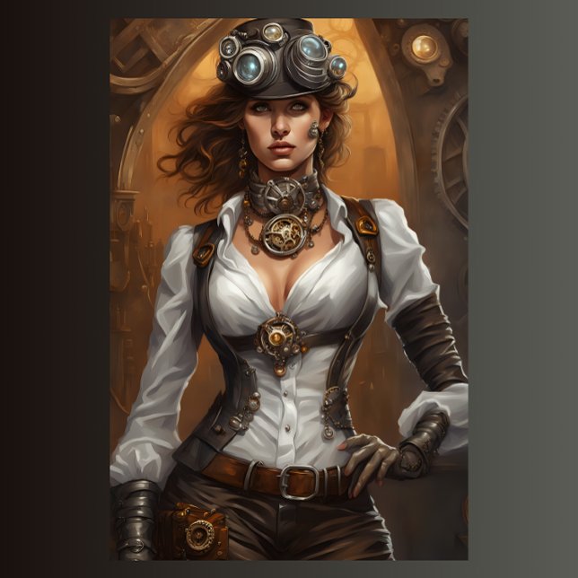Steampunk Wild wild West Woman decoupage v2 Tissue Paper (Creator Uploaded)