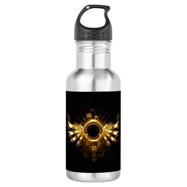Steampunk wings 532 ml water bottle (Front)