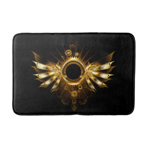 Steampunk wings bath mat