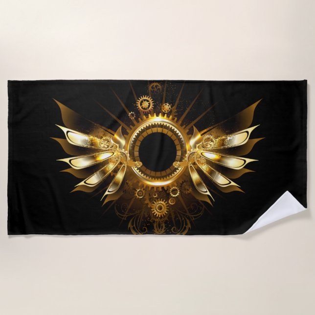 Steampunk wings beach towel (Front)