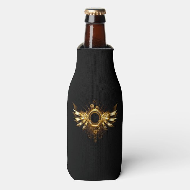 Steampunk wings bottle cooler (Bottle Front)