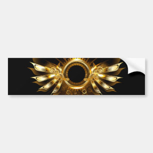 Steampunk wings bumper sticker