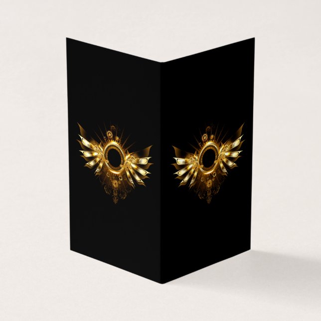 Steampunk wings business card (Outside)