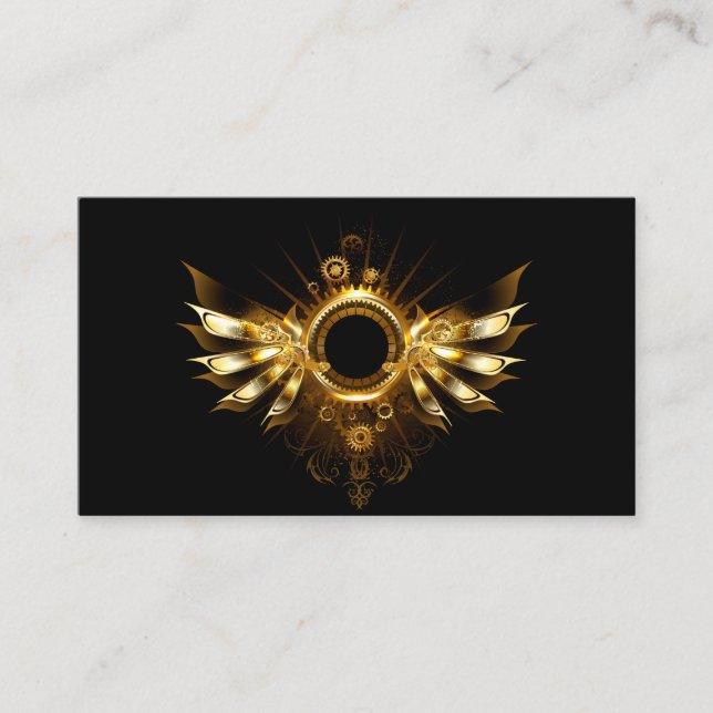 Steampunk wings business card (Front)