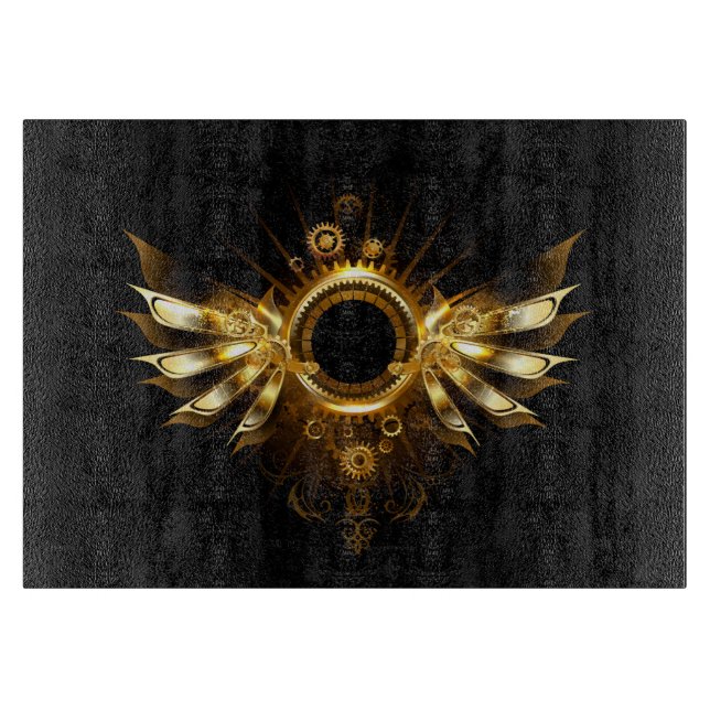 Steampunk wings cutting board (Front)
