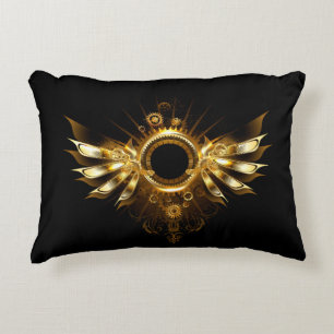 Steampunk wings decorative cushion