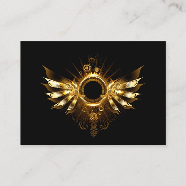 Steampunk wings enclosure card (Front)