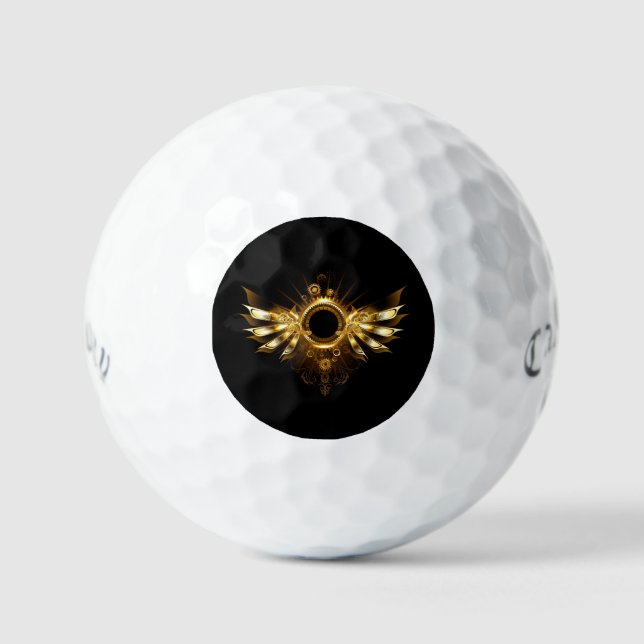 Steampunk wings golf balls (Front)