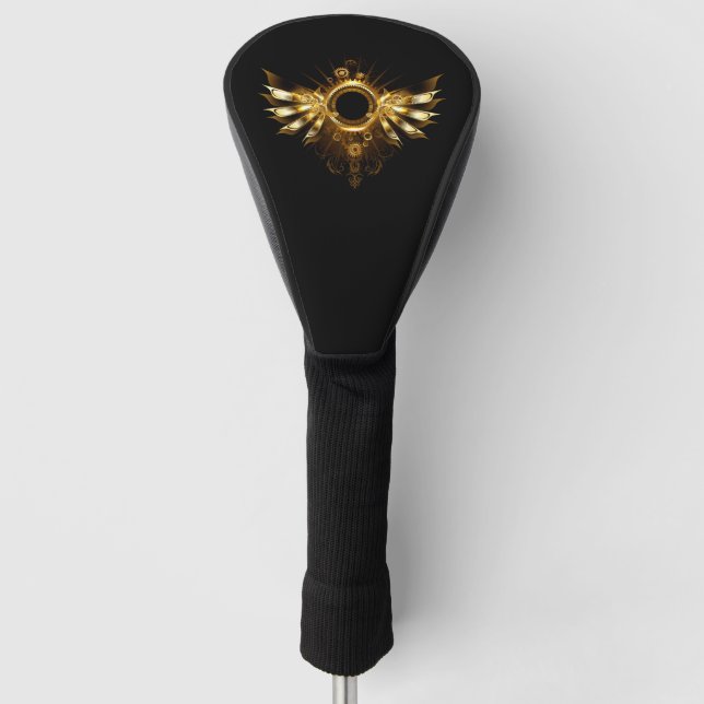 Steampunk wings golf head cover (Front)