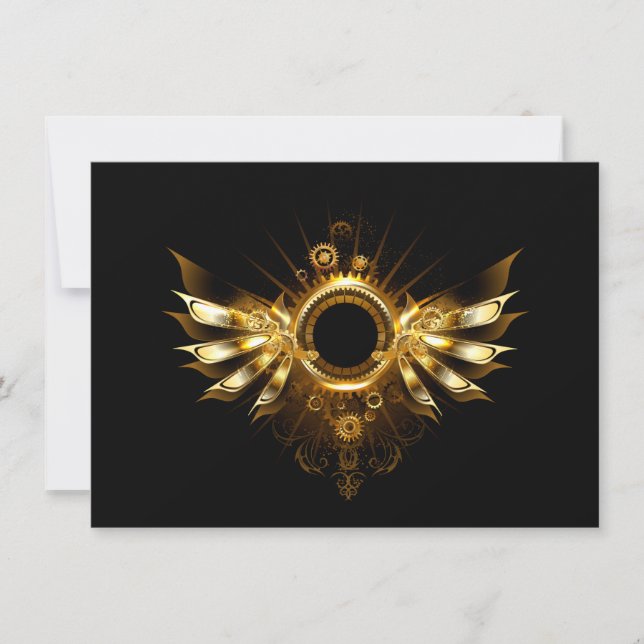 Steampunk wings holiday card (Front)
