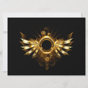 Steampunk wings holiday card