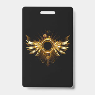 Steampunk wings ID badge