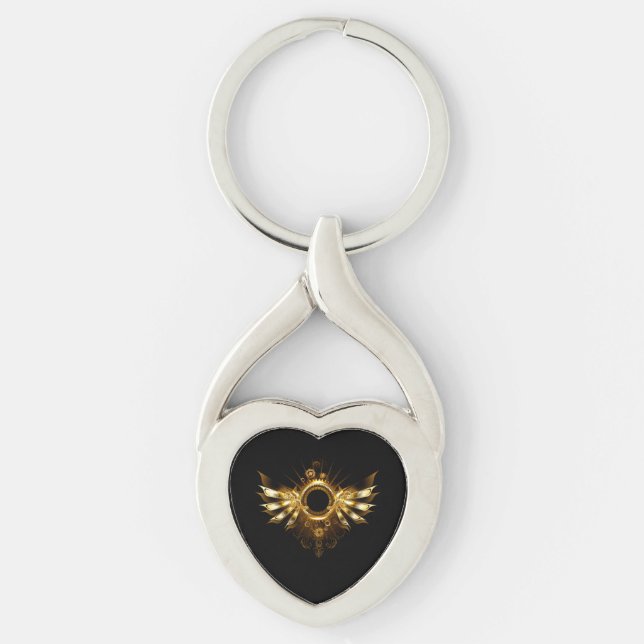 Steampunk wings key ring (Front)