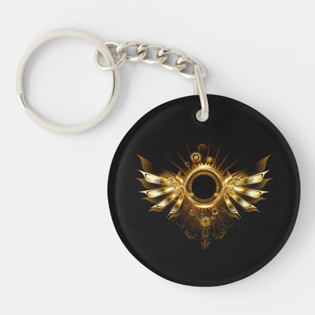 Steampunk wings key ring (Front)