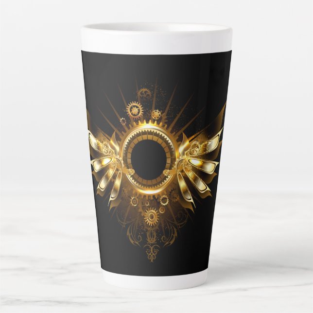 Steampunk wings latte mug (Front)
