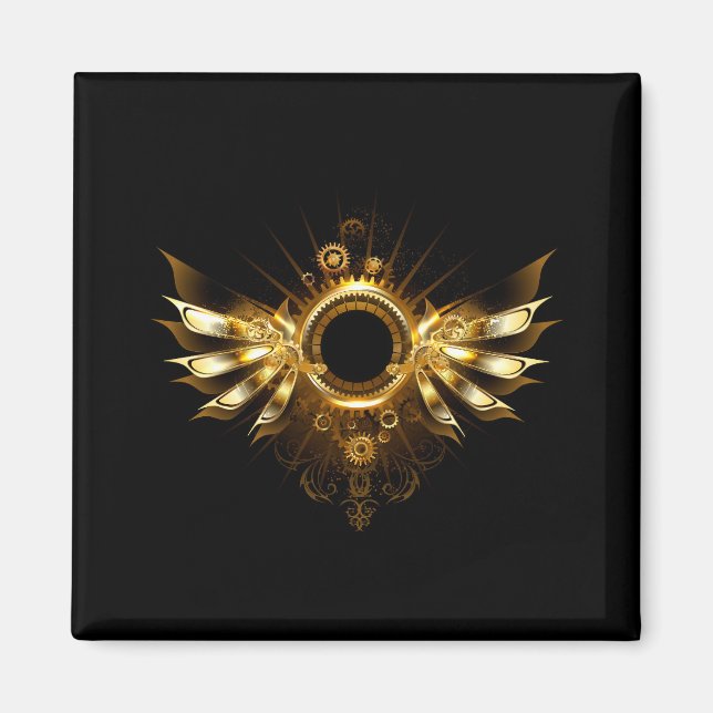 Steampunk wings magnet (Front)