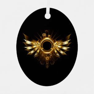 Steampunk wings metal tree decoration