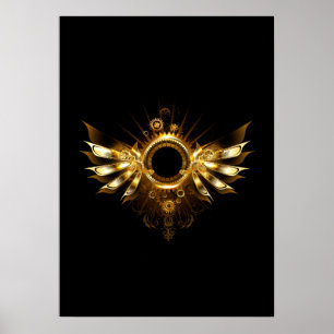 Steampunk wings poster