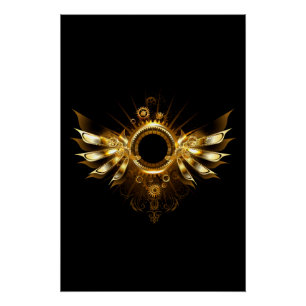 Steampunk wings poster