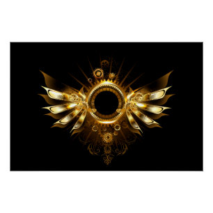 Steampunk wings poster