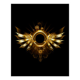 Steampunk wings poster