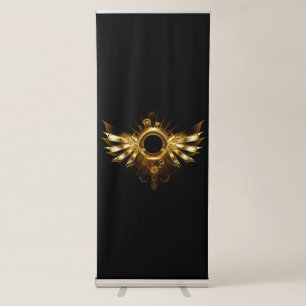 Steampunk wings retractable banner