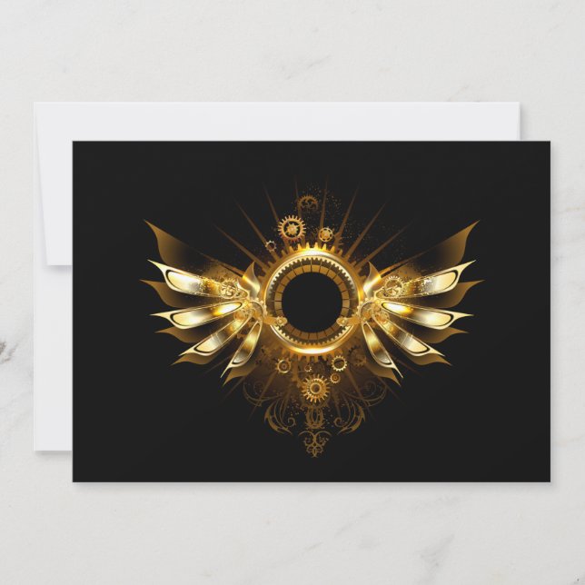 Steampunk wings thank you card (Front)