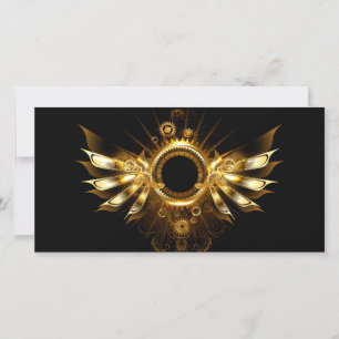 Steampunk wings thank you card